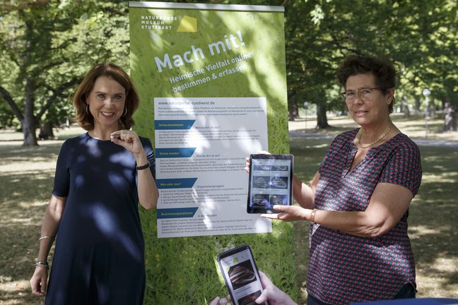 Werbung für das Naturportal Südwest mit Ministerin Petra Olschowski