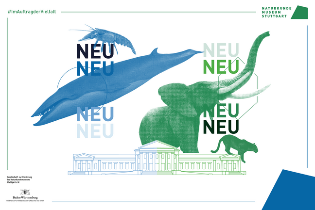 Kampagnenmotiv Neugestaltung Dauerausstellung Schloss Rosenstein
