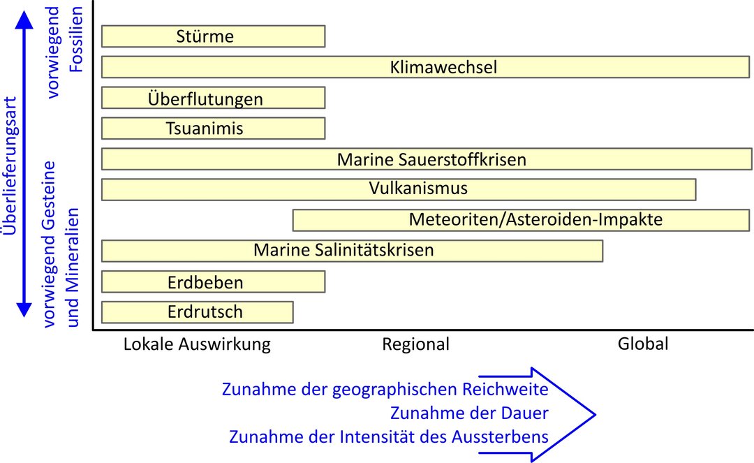 Diagramm Typen von Georisiken und Katastrophen