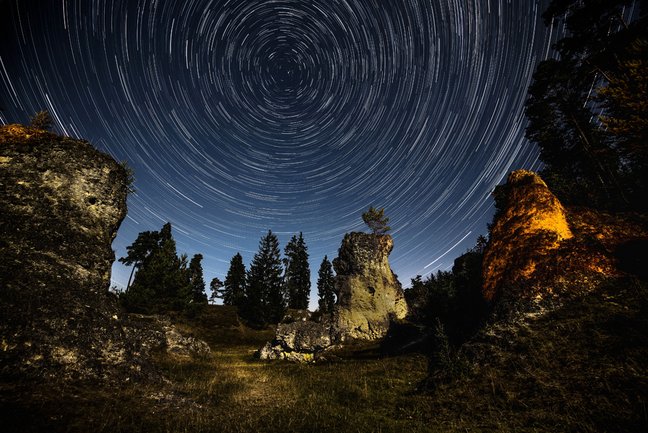 Steinernes Meer im Wental bei Nacht, Copyright Gerhard Schenk