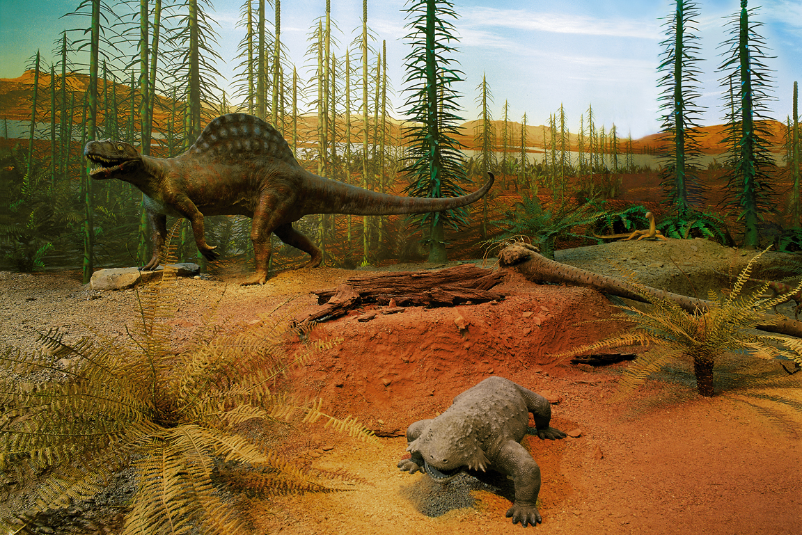 Diorama Landschaft des Buntsandsteins