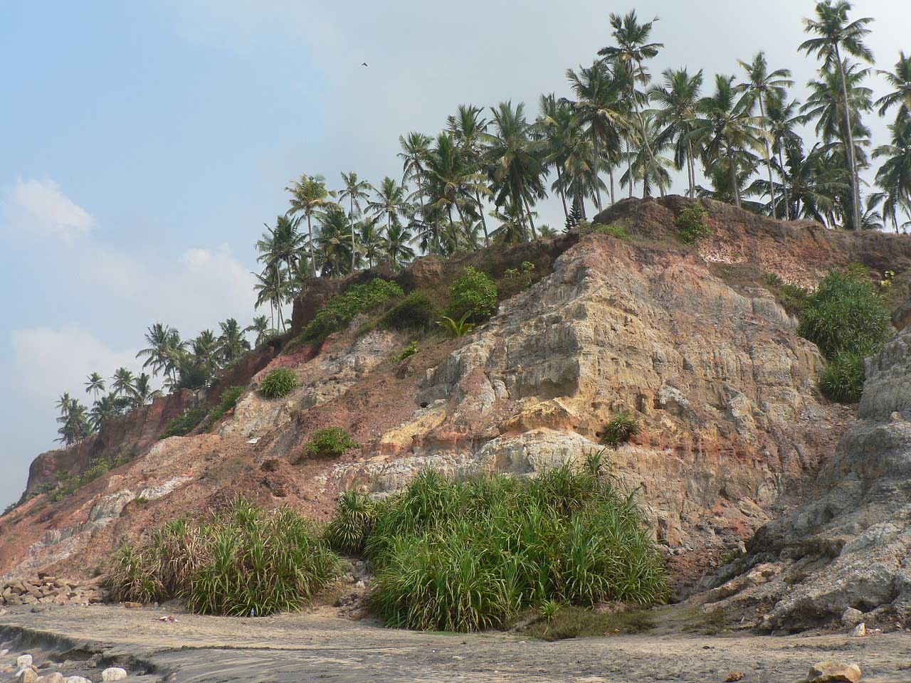 Küstenkliff bei Varkala