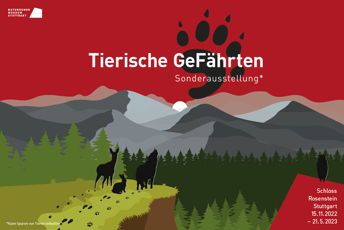 Werbebanner für die Sonderausstellung "Tierische GeFährten".