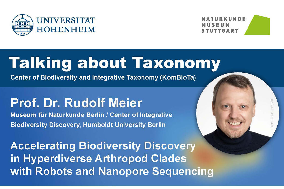 Powerpoint-Folie mit Werbung für einen Vortrag zu Taxonomie.