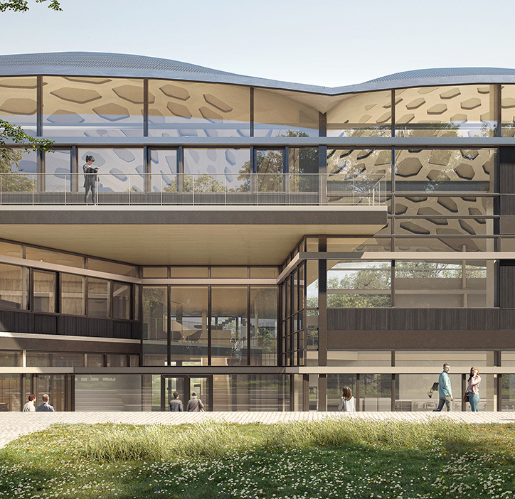 Modernes Gebäude aus Holz